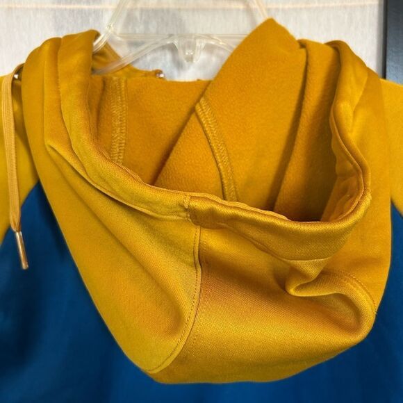 Original Penguin Golf Colorblock Crossover Pullover Blue & Gold Hoodie M - Picture 12 of 12
